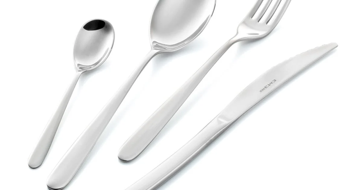 Servizio di Posate in Acciaio Inox Design Tondeggiante 24 Pz - Peperita