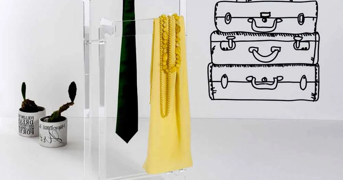 Servomuto design moderno in plexiglass trasparente Mose, made in Italy