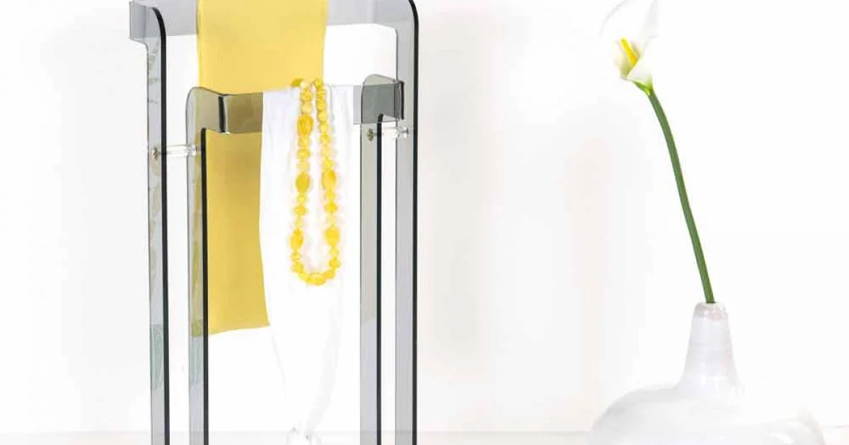 Servomuto moderno di design in plexiglass fumè Mose, made in Italy