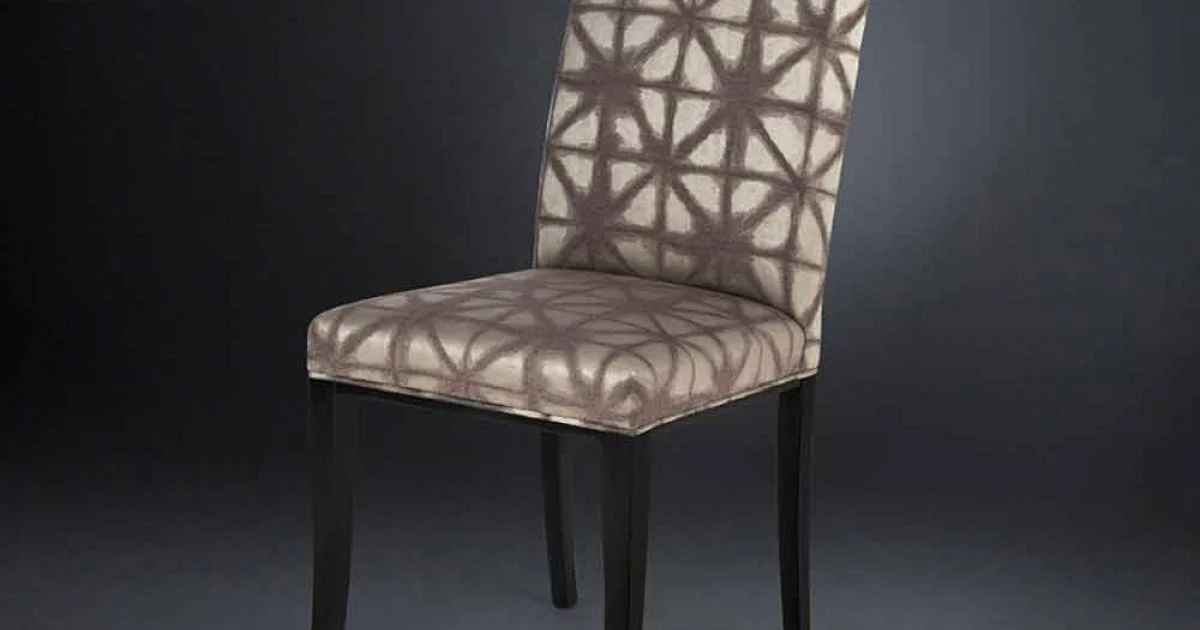 Set 2 sedie moderne imbottite con gambe in legno nero Audrey