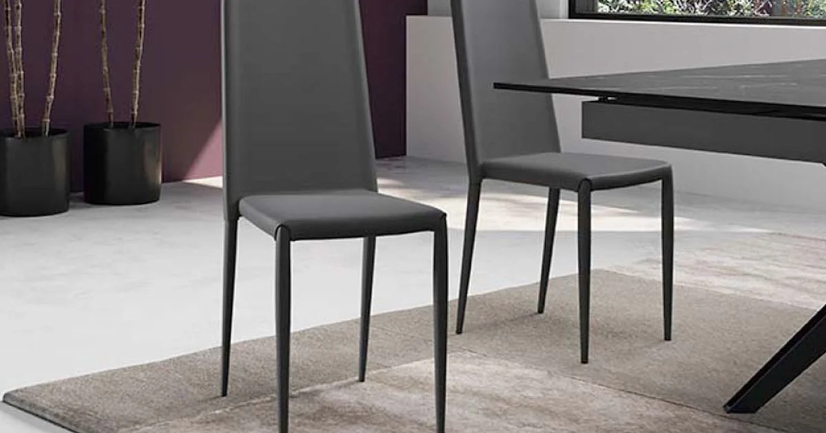 Set 4 sedie moderne in ecopelle bianche, grigie o tortora - Dora
