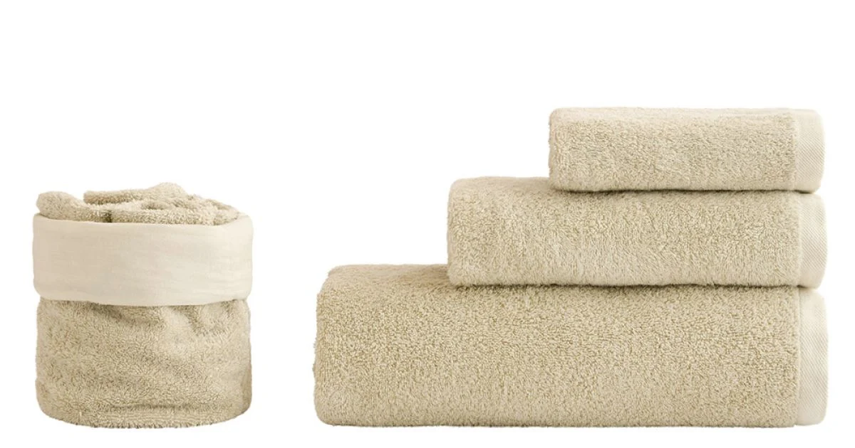 Set Bagno 8 Pezzi in Spugna di Puro Cotone Tutto Tinto in Capo - Smooth