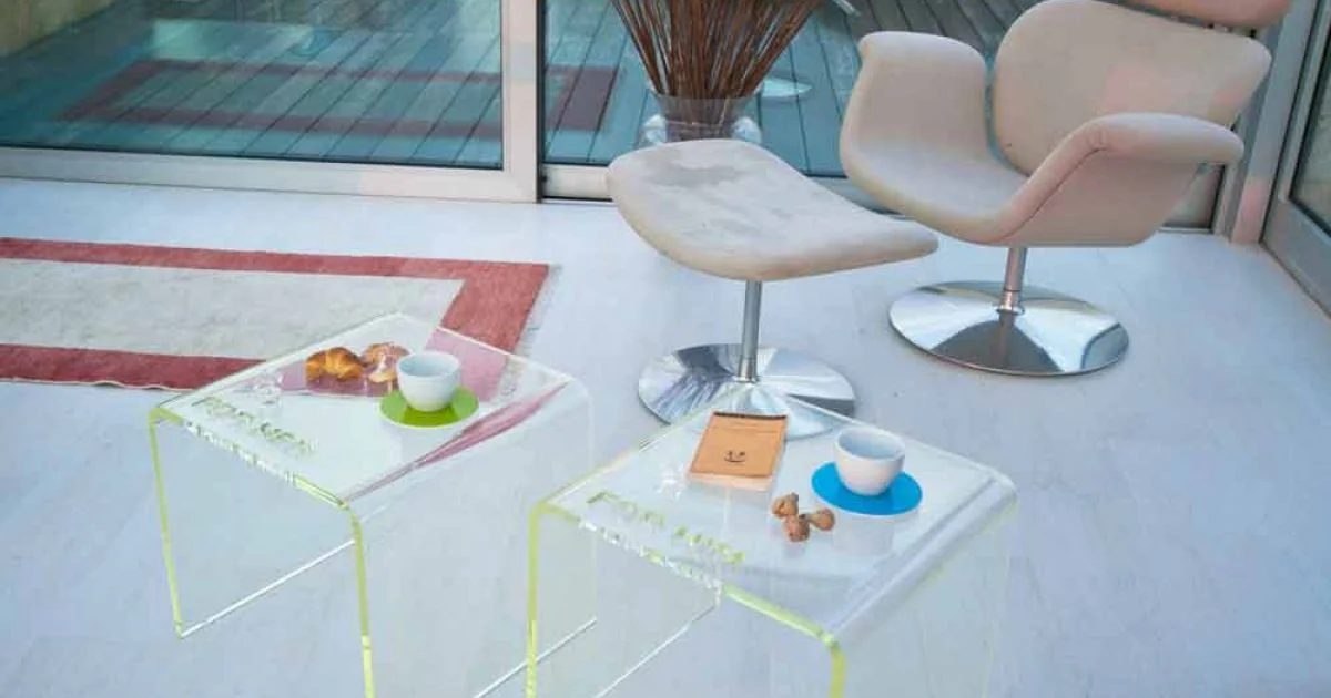 Insieme di 2 Comodini di Design Moderno in Metacrilato Made in Italy – Leielui