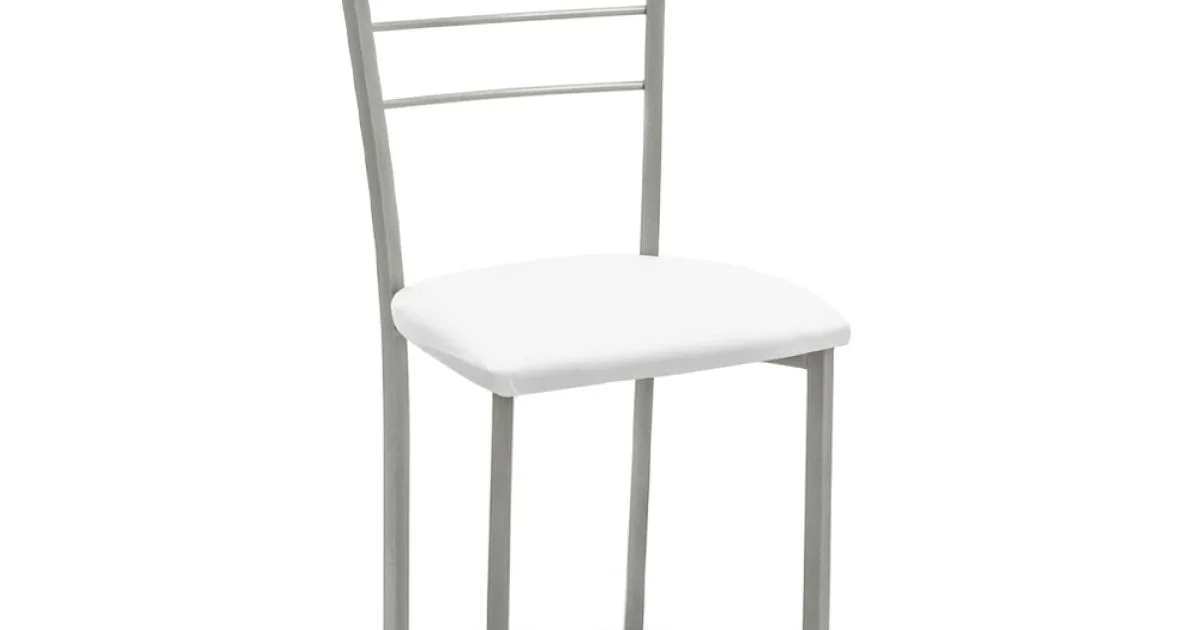 Set di 4 Sedie con Struttura in Metallo Verniciato Grigio - Galletto