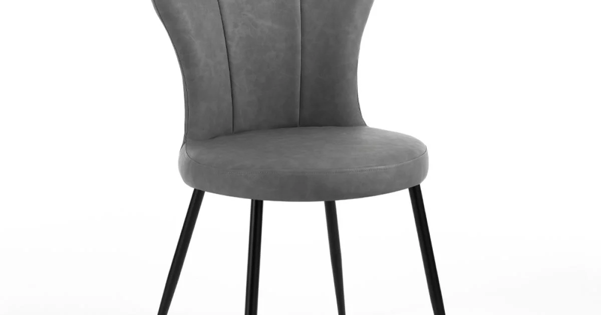 Set di 4 Sedie In Pelle Sintetica Effetto Invecchiato - Ambra