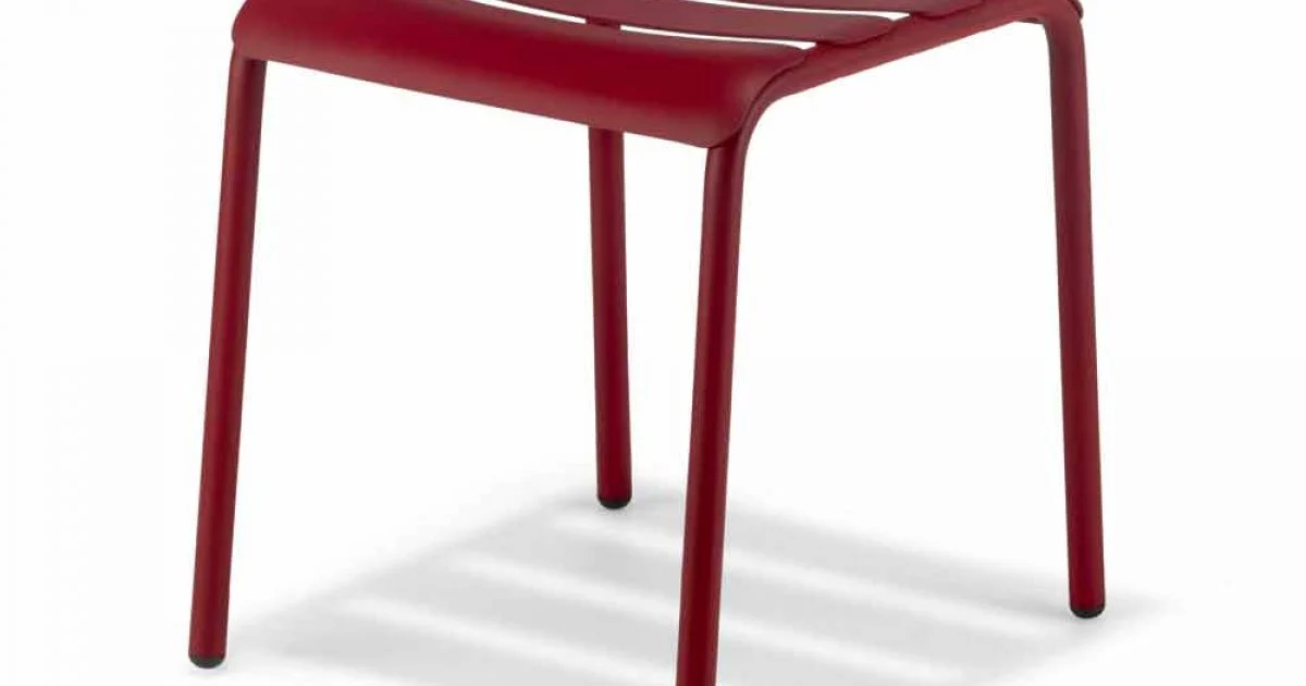 Sgabello Basso in Alluminio Verniciato da Esterno Made in Italy - Sondra