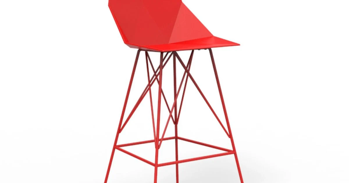 Sgabello da esterno H 102 cm Faz by Vondom in polipropilene e acciaio, 4 pezzi