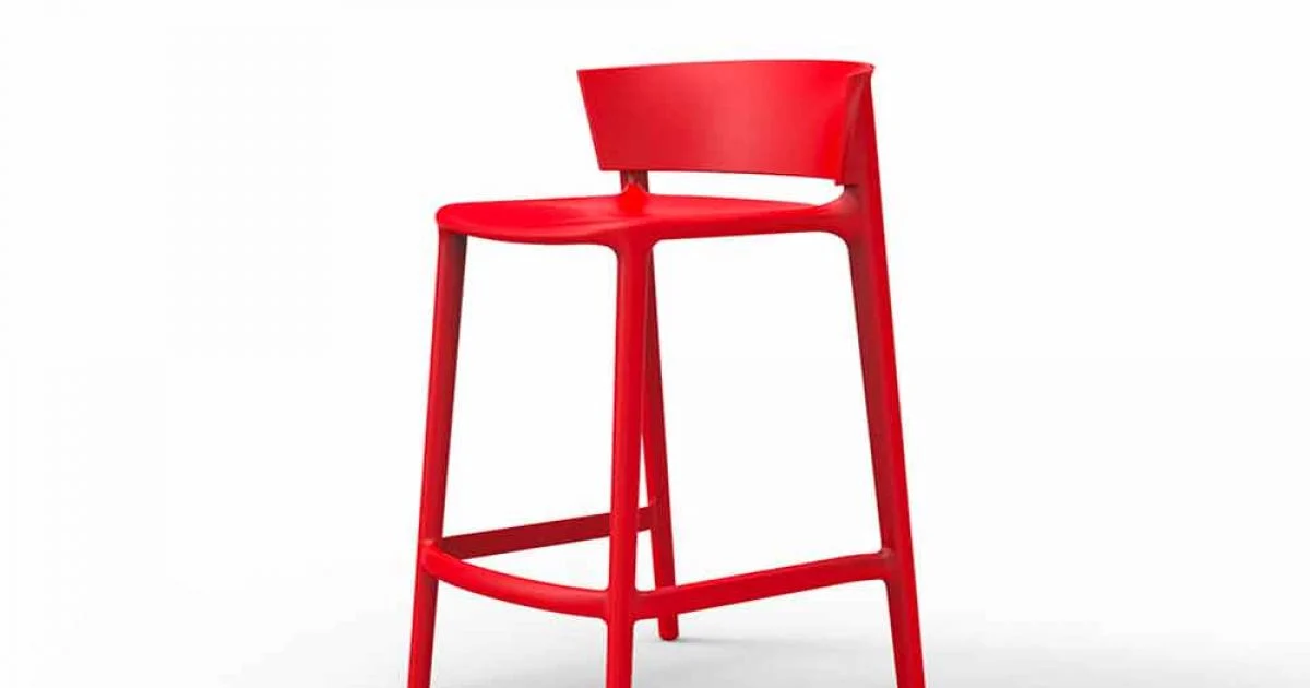 Sgabello da giardino Africa Vondom in polipropilene H 85 cm, di design, 4 pezzi