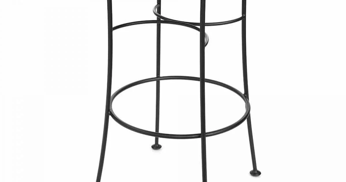 Sgabello da Giardino Artigianale in Ferro con Poggiapiedi Made in Italy - Sireo