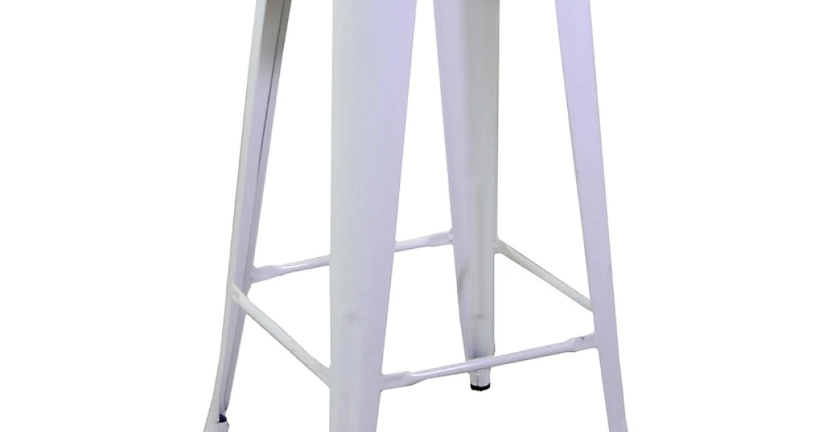 Sgabello da Interno e Esterno in Ferro Altezza 76 cm - Cancelleria