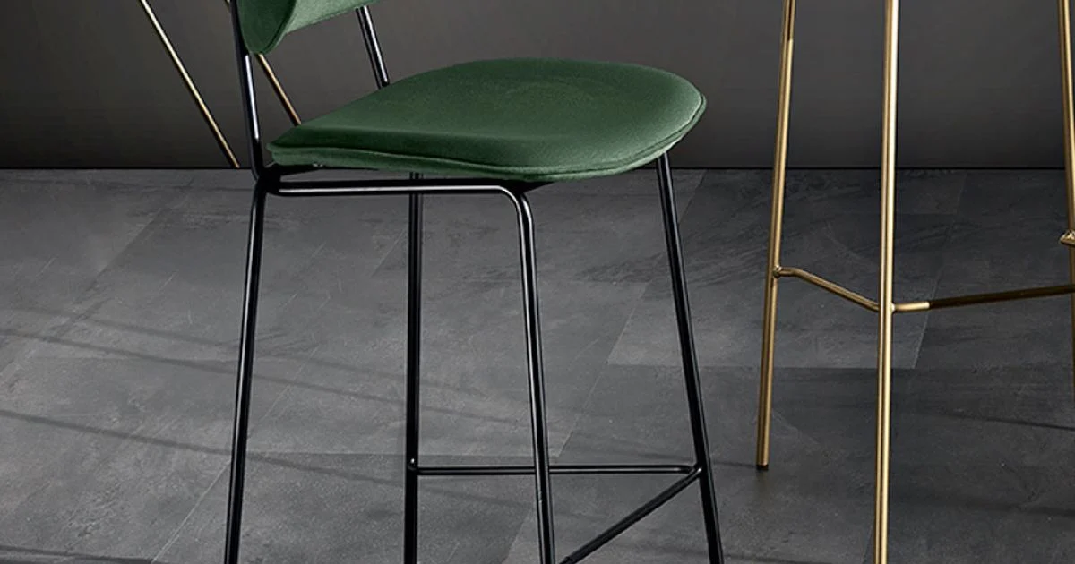 Sgabello da Pranzo in Tessuto di 2 Diverse Finiture Made in Italy - Sanemi