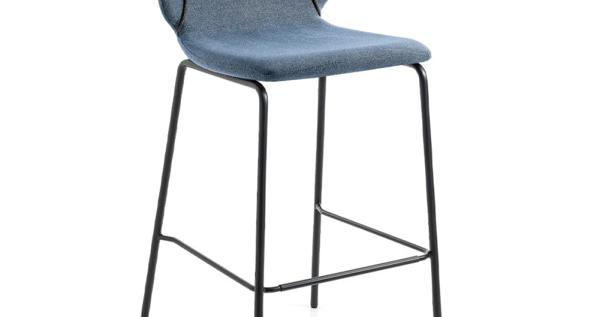Sgabello da Soggiorno Design Moderno Elegante in Tessuto con Bordino - Scarat
