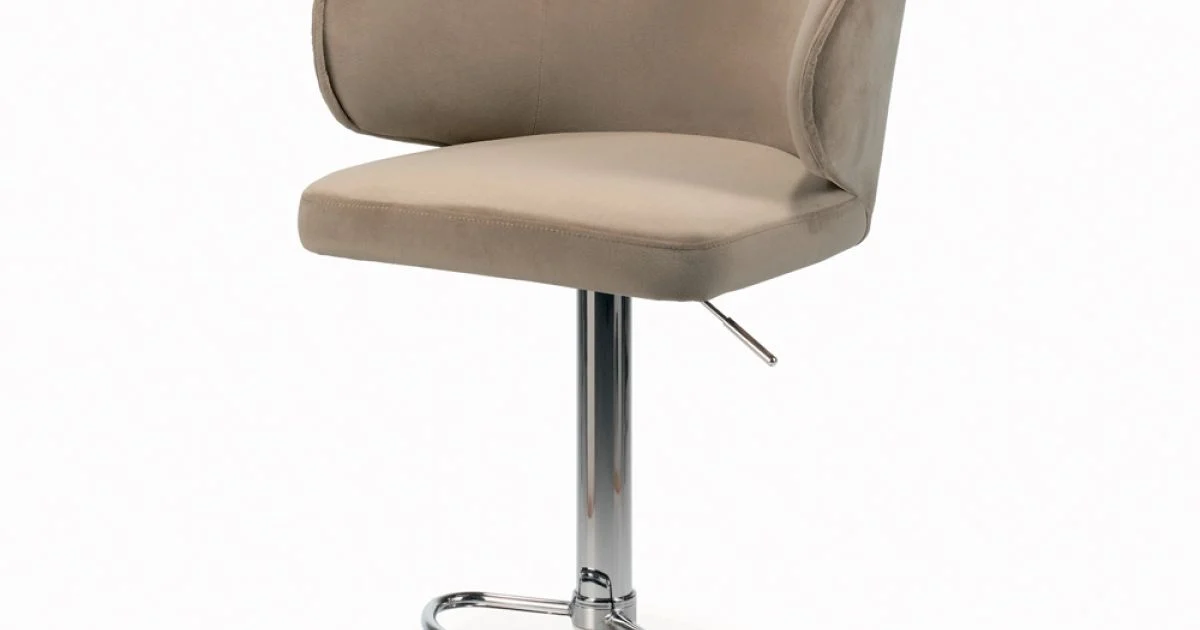Sgabello Girevole con Seduta in Velluto e Base in Acciaio Made in Italy - Adria