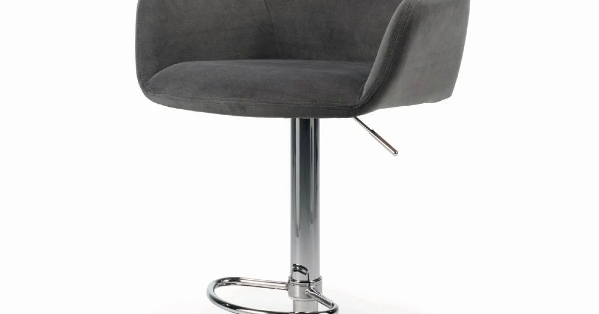 Sgabello Girevole con Seduta Rivestita e Base in Acciaio Made in Italy - Arona
