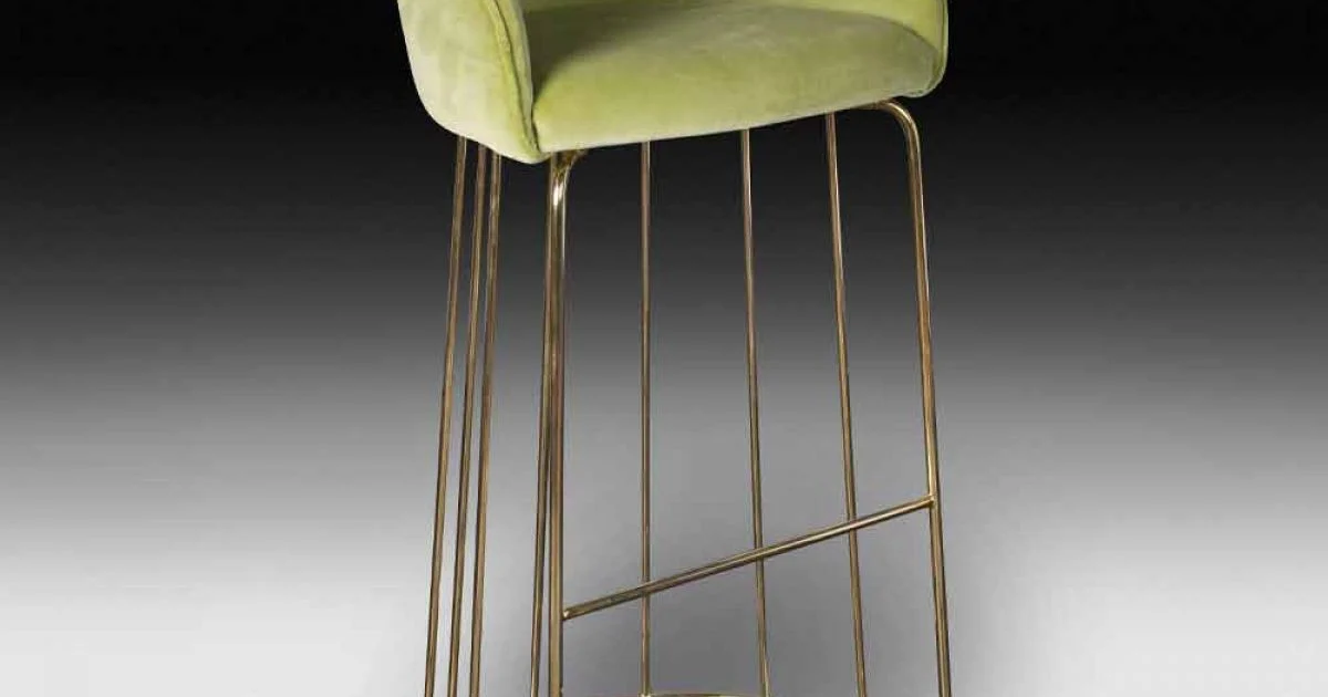 Sgabello Imbottito e Rivestito con Struttura in Metallo Made in Italy - Anversa