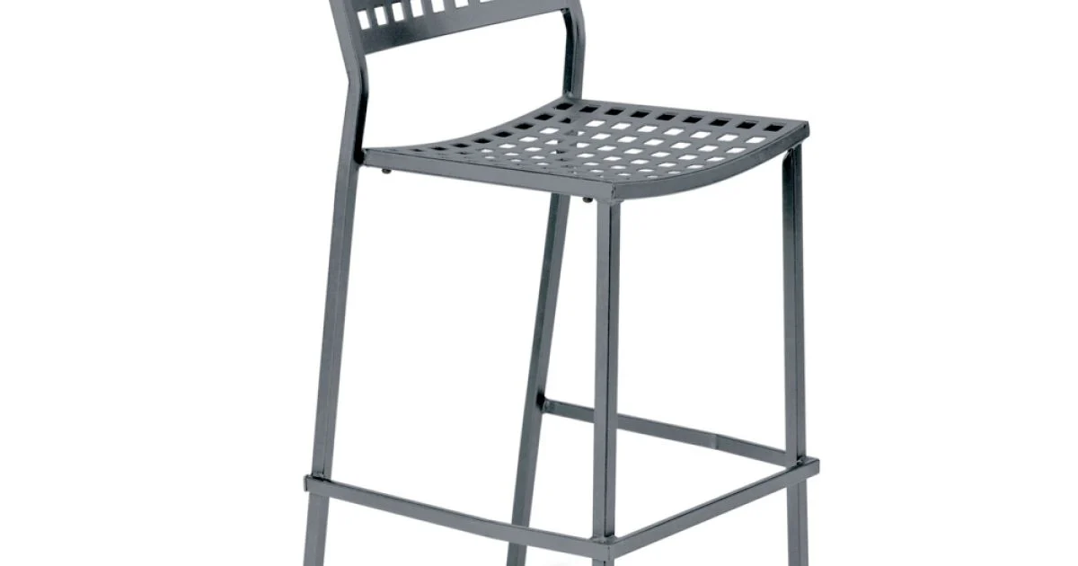 Sgabello Impilabile da Esterno in Acciaio Verniciato Made in Italy - Nilda