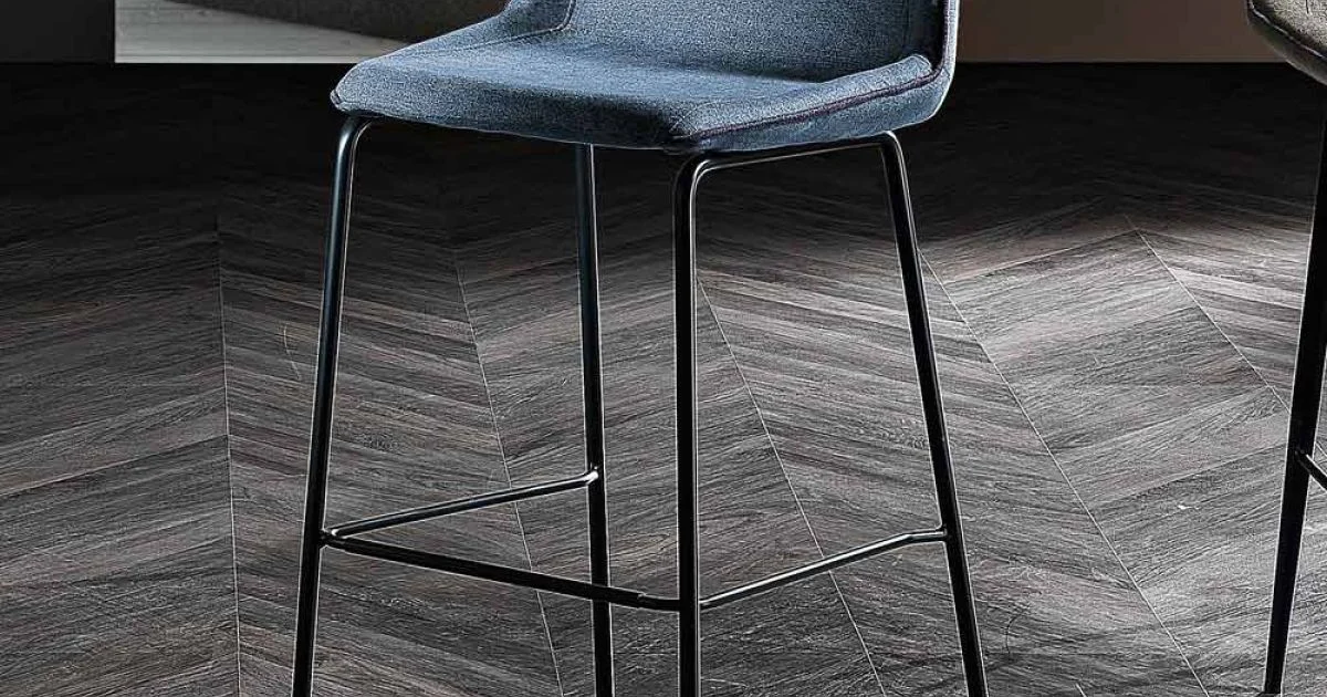 Sgabello in Tessuto e Metallo Colorato Moderno Made in Italy - Marianet