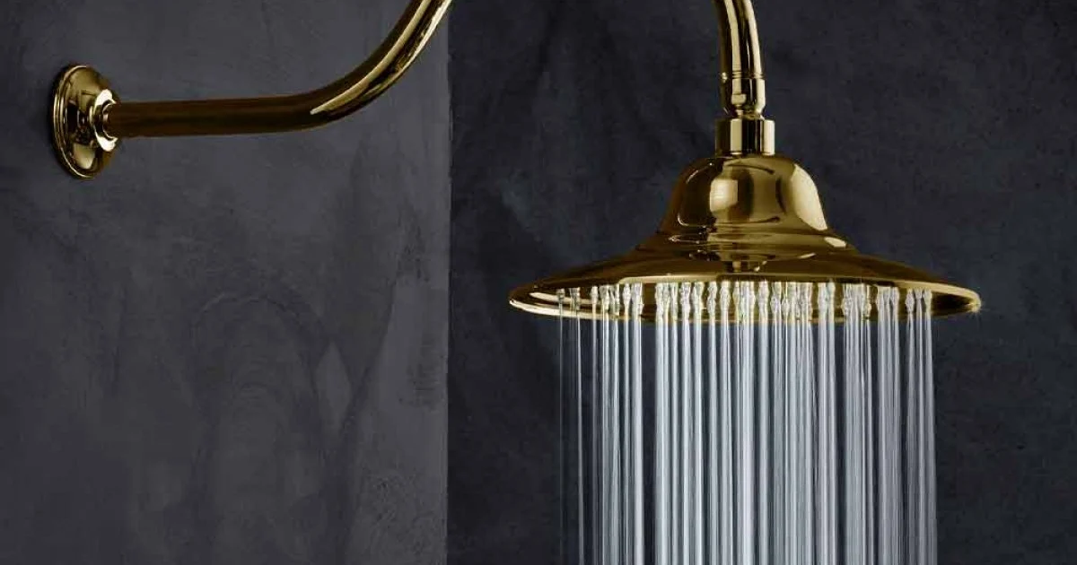 Soffione Classico in Acciaio con Braccio Doccia in Ottone Made in Italy - Jeko