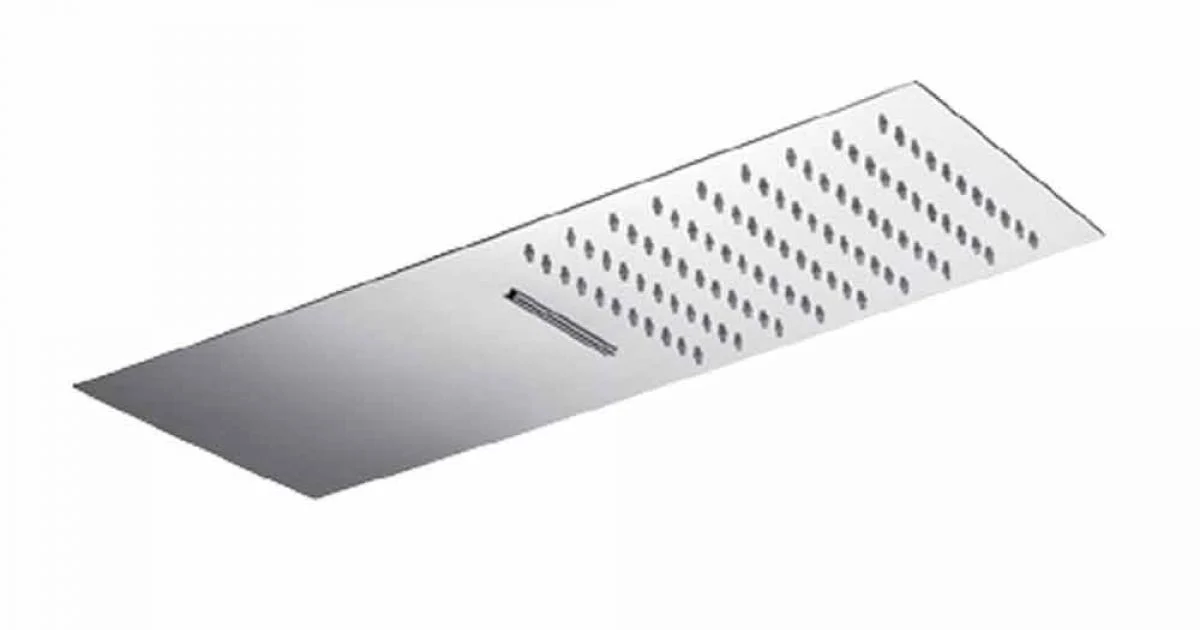 Soffione Doccia da Parete in Acciaio con Doppio Getto Made in Italy - Cartesio