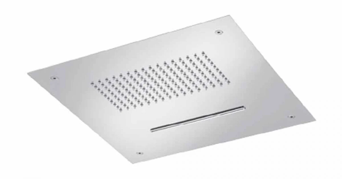 Soffione Doccia da Soffitto in Acciaio con Doppio Getto Made in Italy - Quinto