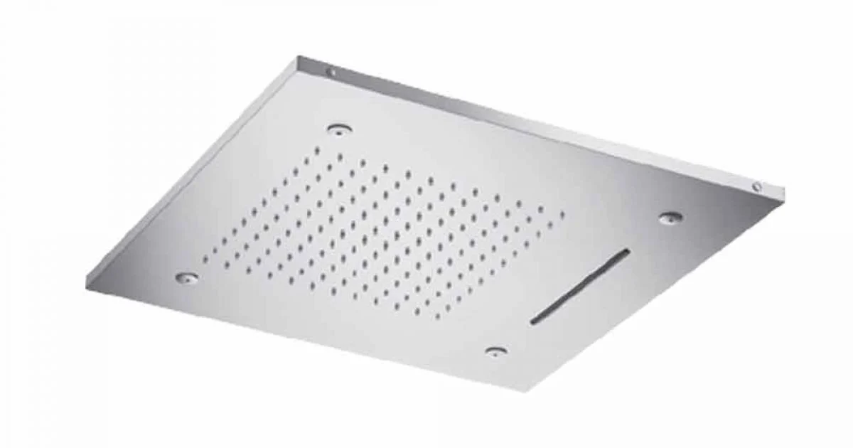 Soffione Doccia da Soffitto in Acciaio Inox con 3 Getti Made in Italy - Frido