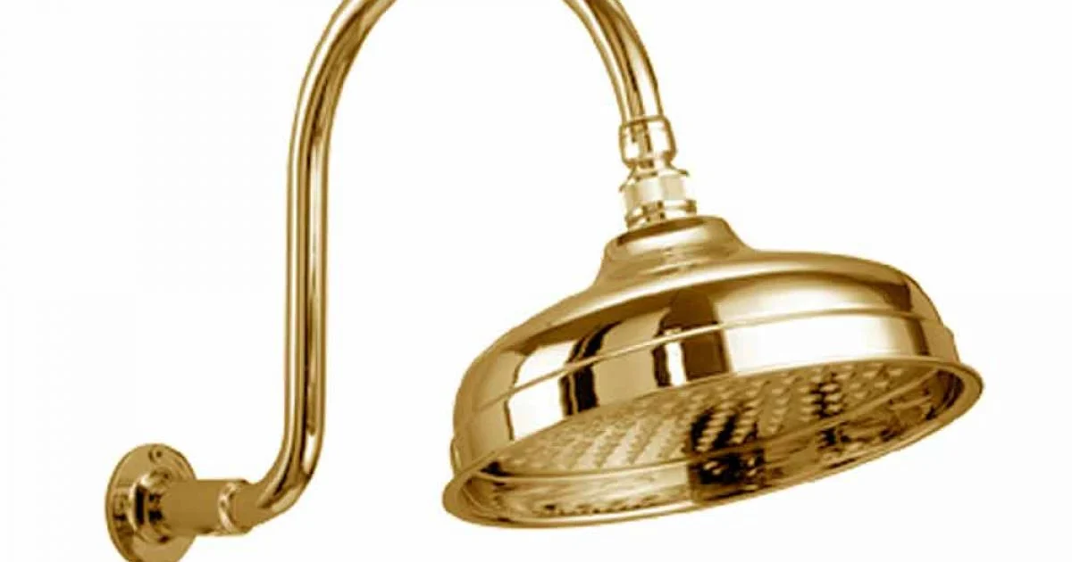Soffione Doccia in Ottone con Braccio ad Arco Classico Made in Italy - Bisco