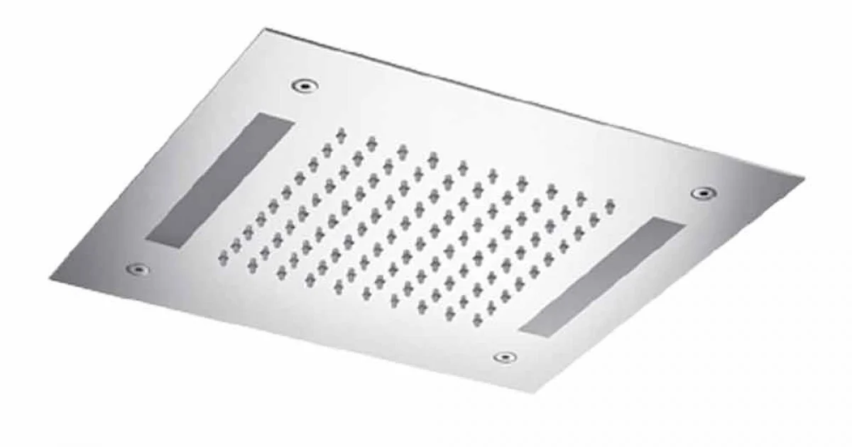 Soffione Doccia Quadrato di Lusso in Inox con Cromoterapia Made in Italy - Bilbo