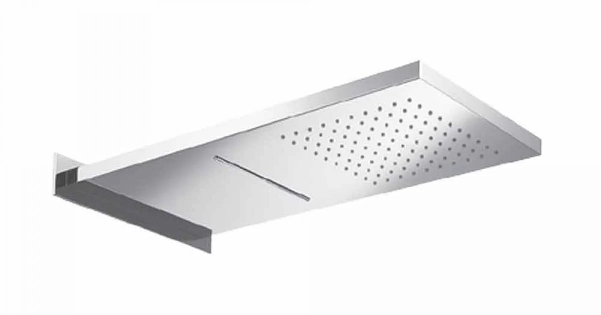 Soffione Doccia Rettangolare in Acciaio Inox da Parete Made in Italy - Anito