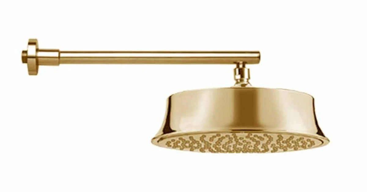 Soffione Doccia Rotondo da Parete in Ottone Stile Classico Made in Italy - Betto