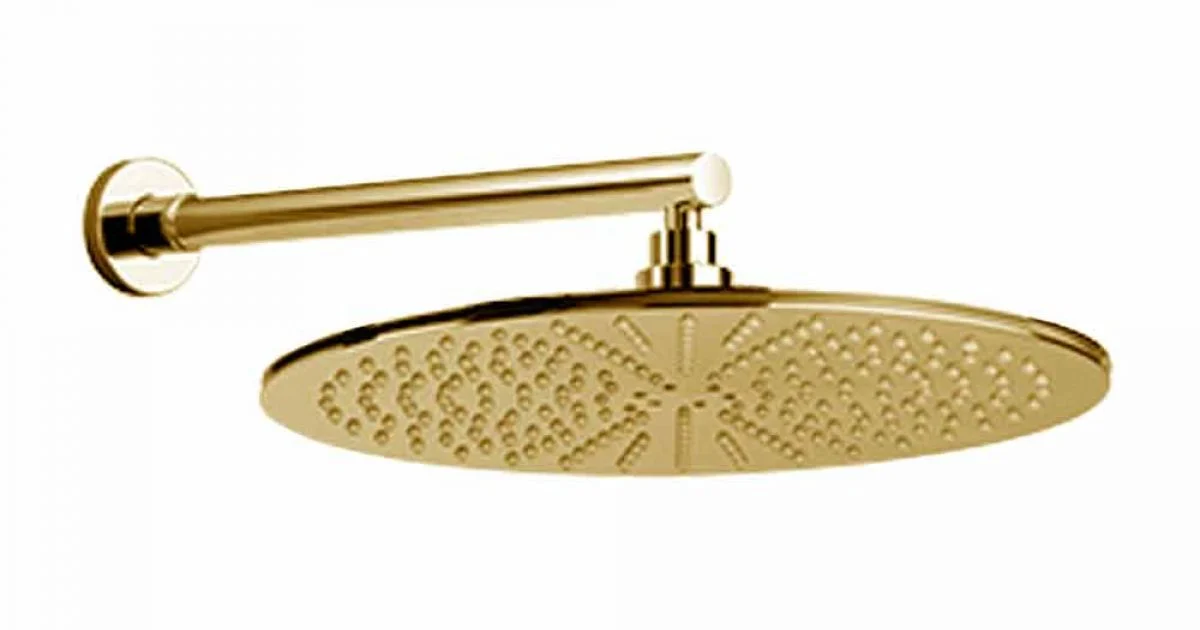Soffione Doccia Rotondo in Acciaio Inox e Ottone Made in Italy - Aurelio