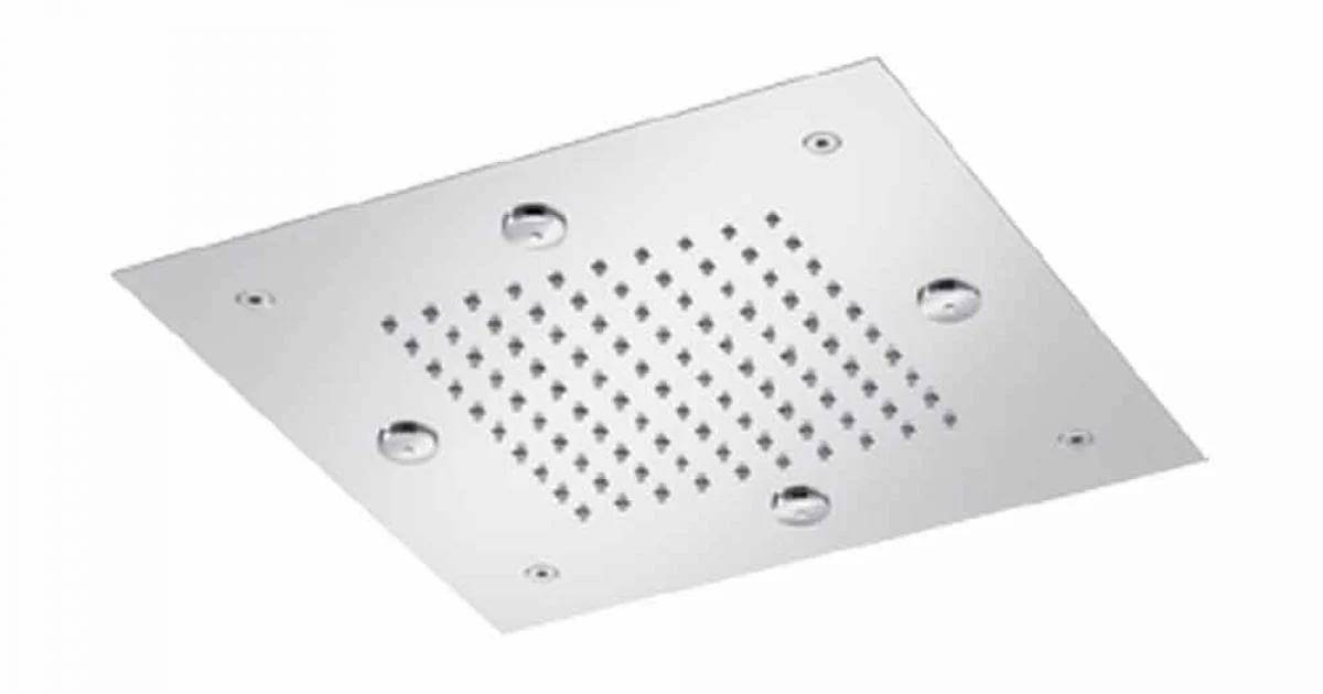 Soffione in Acciaio con Getto a Pioggia e Nebulizzatori Made in Italy - Selmo