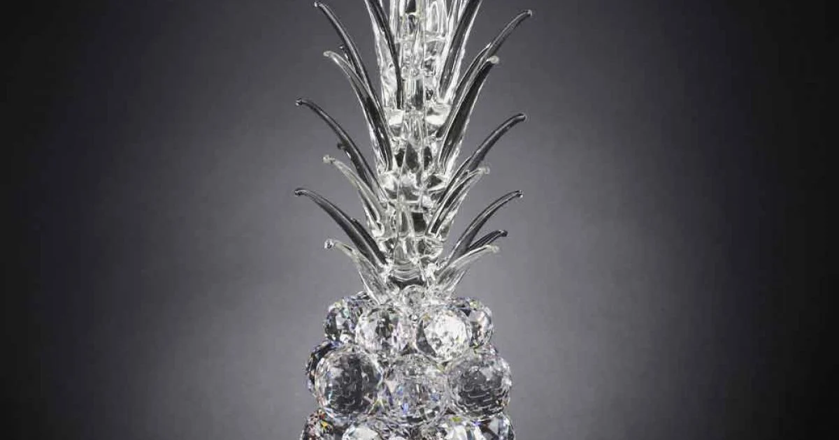 Soprammobile Decorativo a Forma di Ananas in Cristallo Made in Italy - Pineapple