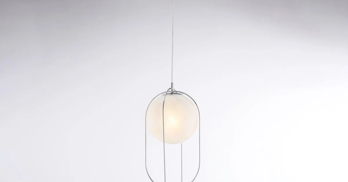 Sospensione in Ferro Cromato con Sfera Made in Italy - Oslo
