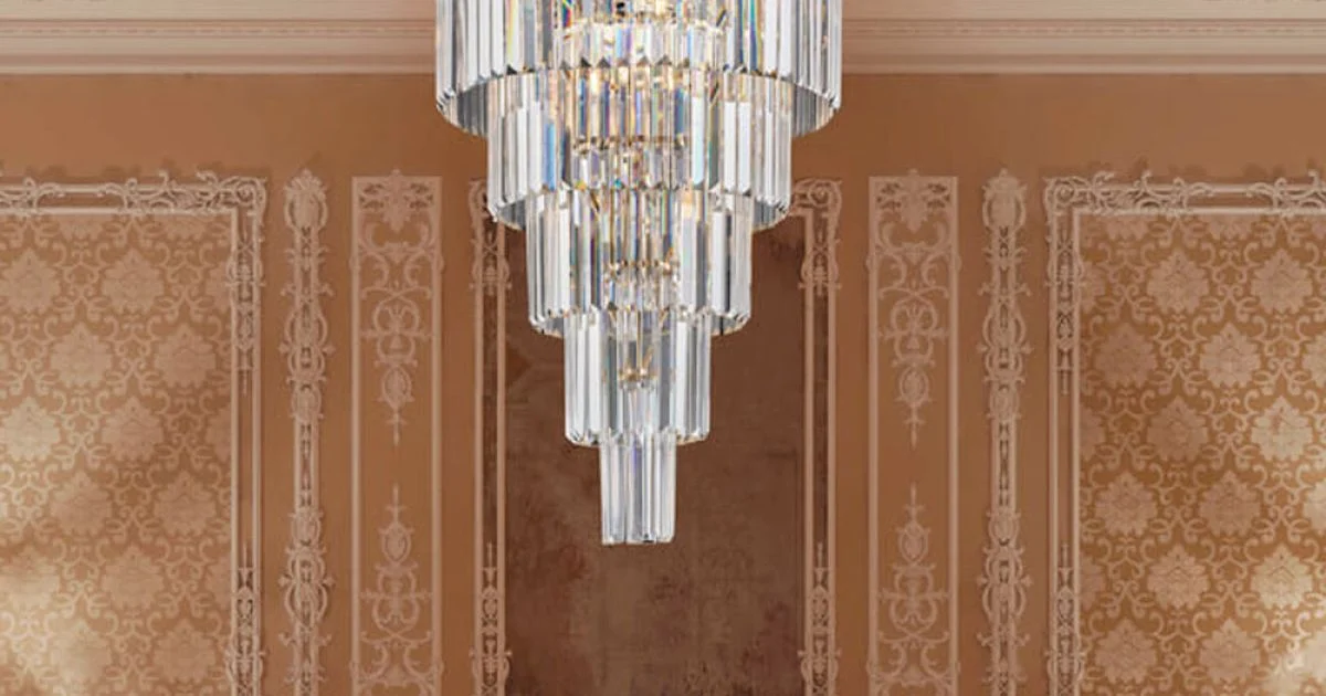 Sospensione in Ferro Dorato con Strass Made in Italy - Vienna