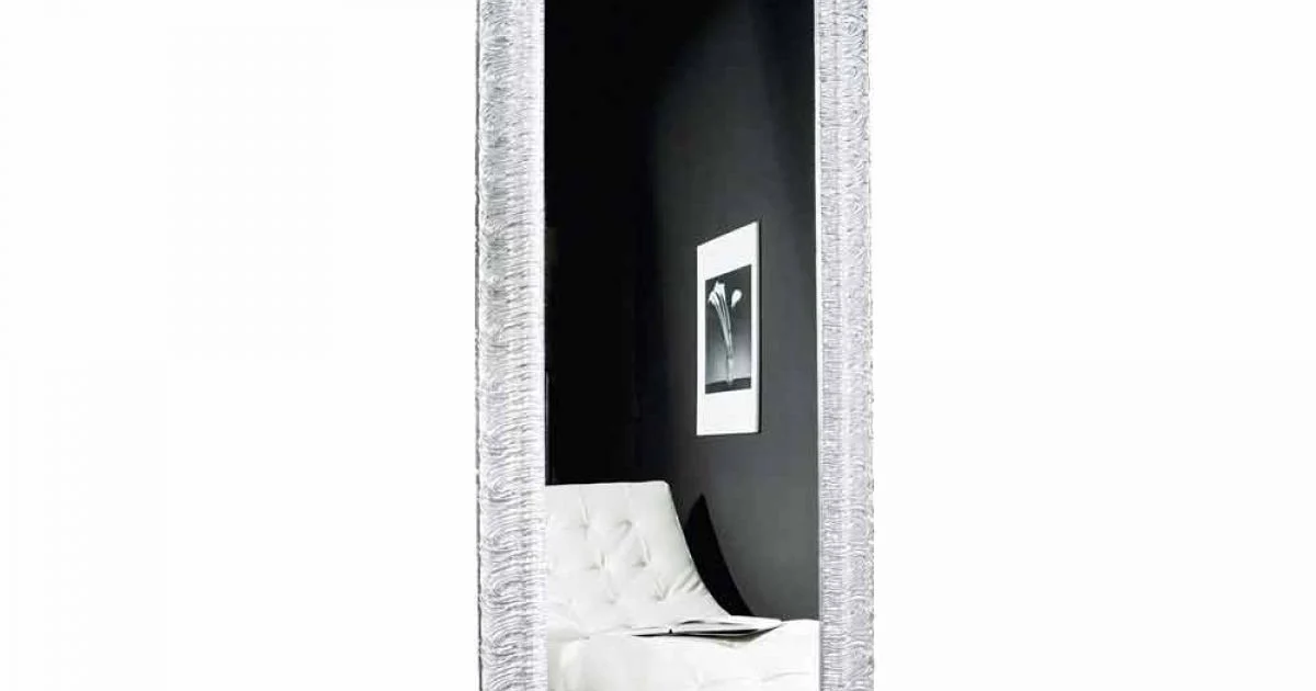 Specchiera a muro argento,oro moderna legno prodotta in Italia Teodoro