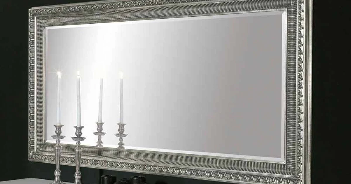 Specchiera da muro legno a mano design moderno made in Italy Claudio