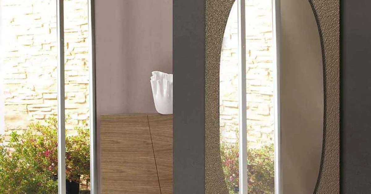 Specchiera da Parete con Cornice in Vetro Forgiato Made in Italy  - Maverick