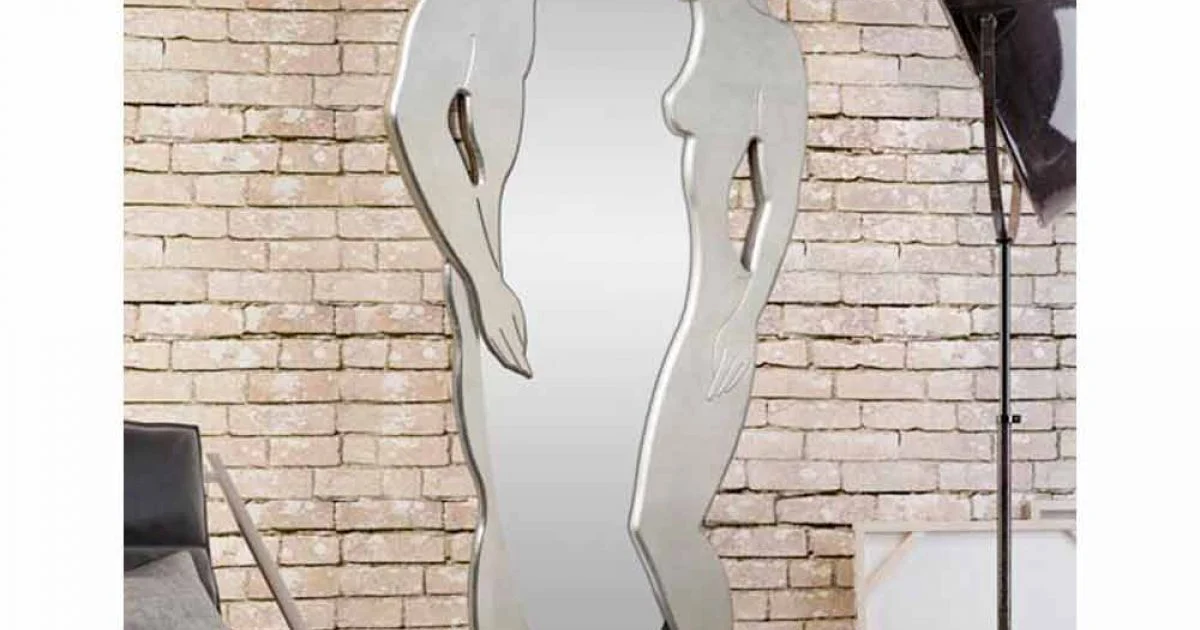 Specchiera da parete in Mdf design moderno Man&Woman sagomata a mano