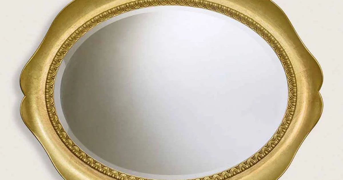 Specchiera da parete legno di ayous prodotta a mano in Italia Franco