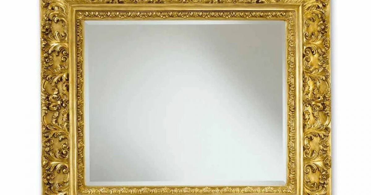 Specchiera da parete rettangolare con decorazioni floreali Agasse
