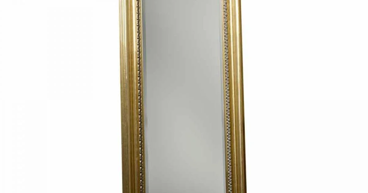 Specchiera da terra legno con piedistallo a mano made Italy Leonardo