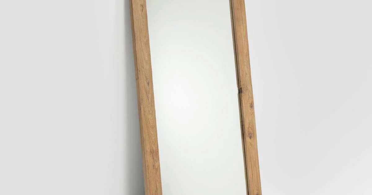 Specchiera in Legno di Pino Naturale Invecchiato Spazzolato - Acerno