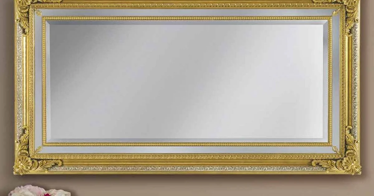 Specchiera moderna legno ayous da parete a mano fatta in Italia Carlo