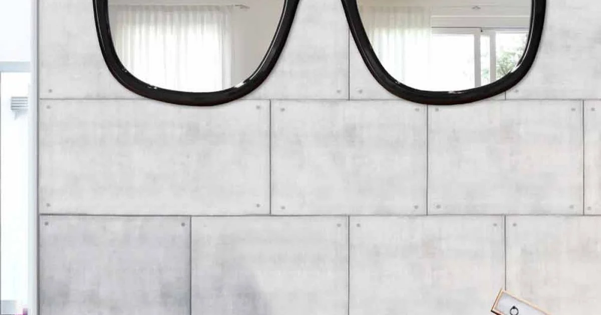 Specchiera da parete moderna Occhiali by Viadurini Decor, fatto in Italia