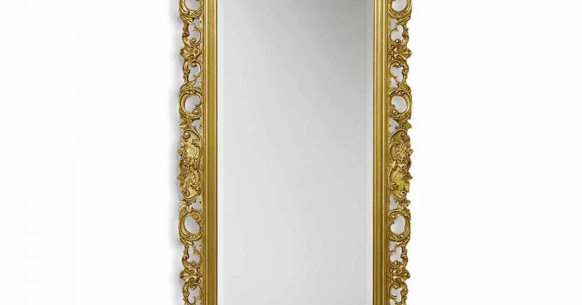 Specchiera parete legno ayous a mano oro,argento in Italia Francesco