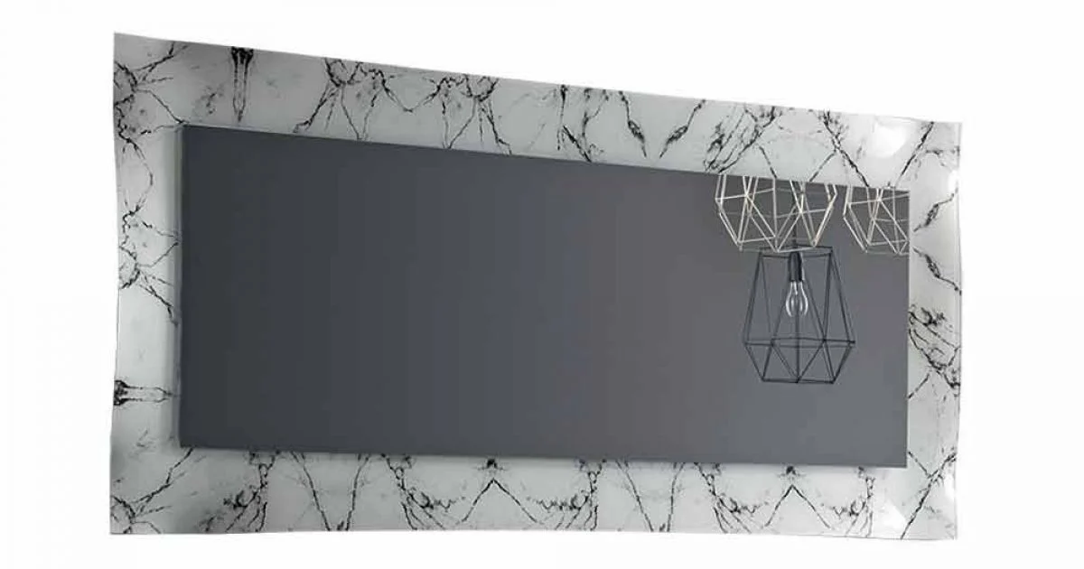Specchiera Rettangolare di Design con Cornice in Vetro Made in Italy - Eclisse