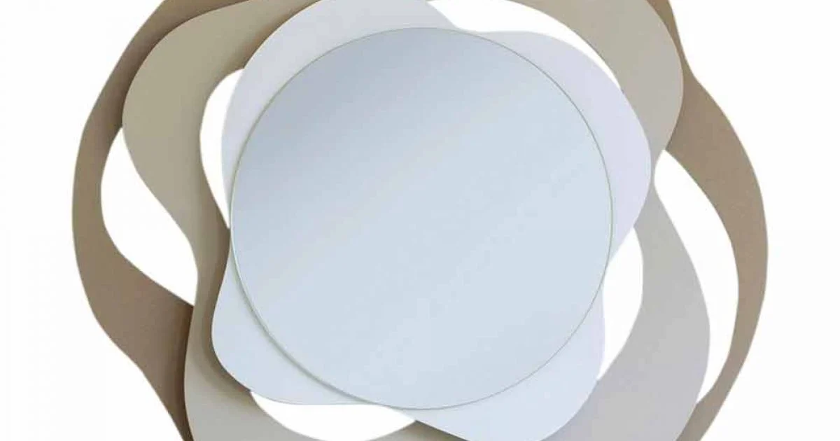 Specchio di Design Moderno da Muro in Ferro Tricolore Made in Italy – Gertrude