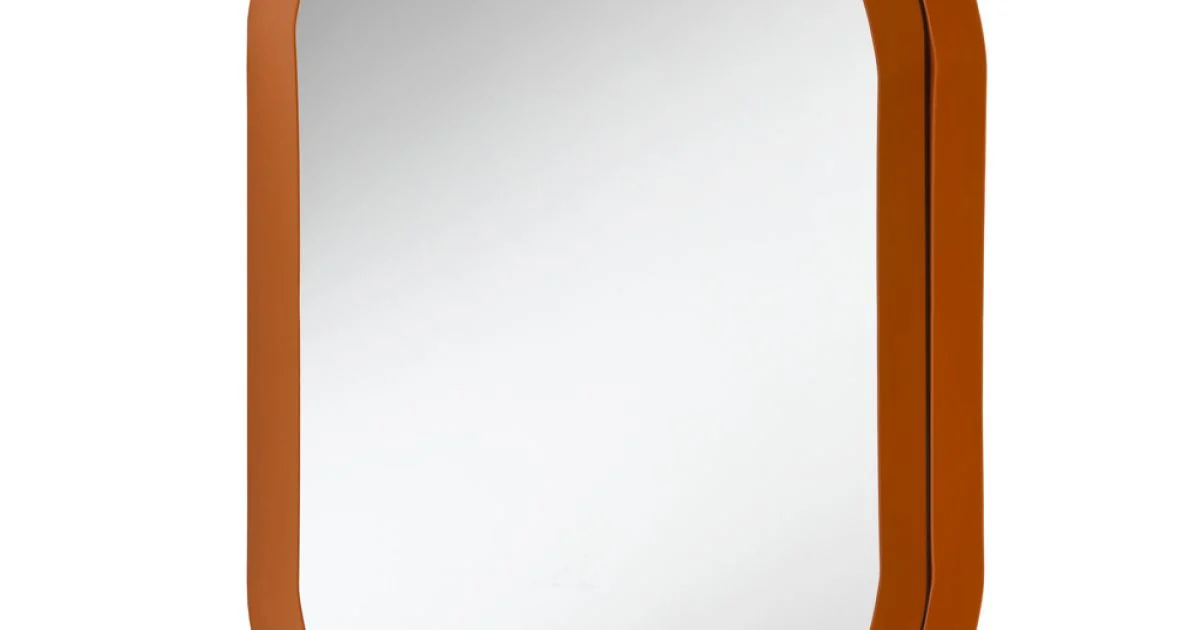 Specchio Rettangolare Arrotondato, Cornice in Metallo Made in Italy - Alexandra