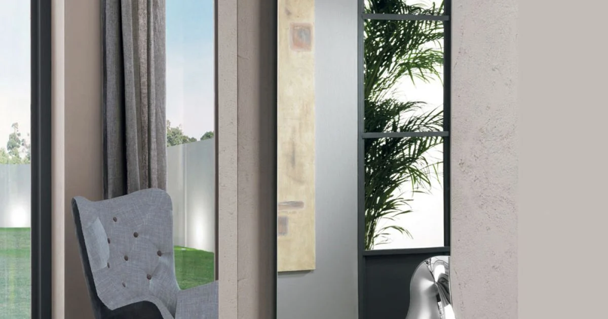 Specchio Rettangolare con Angolo in Vetro Fuso Made in Italy - Adelinda