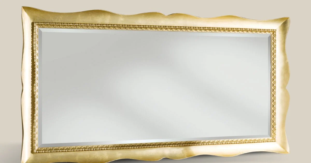 Specchio Rettangolare con Cornice Sagomata Classica Made in Italy - Lara